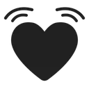 Free Heart High Contrast Icon