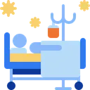 Free Bed Rest Patient Virus Transmission Icon