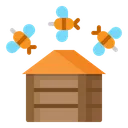 Free Beehive Bee Farm Icon