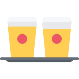 Free Beer Glass Tray  Icon