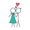 Free Beijo Amor Namorados Ícone