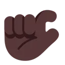 Free Mao Plana Escura Ícone