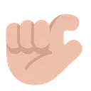 Free Mao Plana Medio Leve Ícone