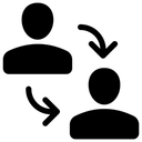 Free Benutzertransfer Mitarbeitertransfer Wissenstransfer Symbol