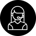 Free Weiblich Beraterin Kundin Symbol