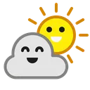 Free Bewolkt Sonne Glucklich Symbol