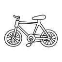 Free Ilustracion De Bicicleta De Linea Blanca Ciclismo Bicicleta Icono