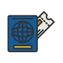 Free Biglietto E Passaporto Volo Volo Icon