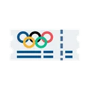 Free Olimpico Ingresso Biglietto Icon