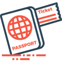 Free Bilhete Passaporte Viagem Ícone