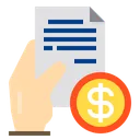 Free Hand Money Finance Icon