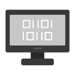 Free Binary Code Icon - Download in Flat Style