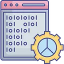 Free Binary Coding Data Processing Html Development Icon