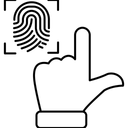 Free Biometric Fingerprint Security Identification Icon