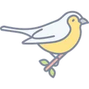 Free Bird On Branch  Icon