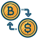 Free Bitcoin Conversion Dollar Icon