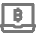 Free Bitcoin Laptop Icon