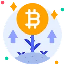 Free Bitcoin Growth  Icon