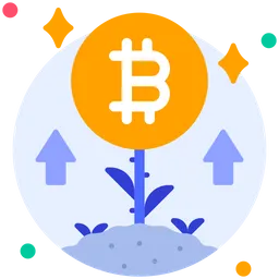 Free Bitcoin Growth  Icon