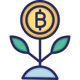 Free Bitcoin Growth  Icon