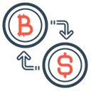 Free Bitcoin Conversion Dollar Icon