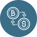 Free Bitcoin Conversion Dollar Icon