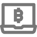 Free Bitcoin Laptop Icon