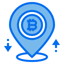 Free Bitcoin Location  Icon