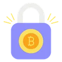 Free Bloqueio De Bitcoin Seguranca De Bitcoin Criptografia Ícone