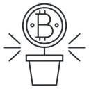Free Bitcoin Plant  Icon