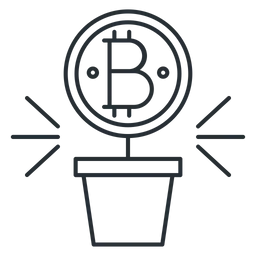 Free Bitcoin Plant  Icon