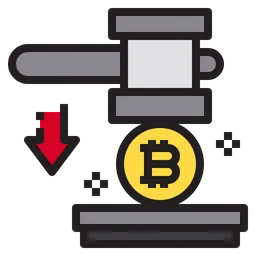 Free Bitcoin-Preis fällt  Symbol