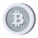Free Bitcoin Silver Coin  Icon