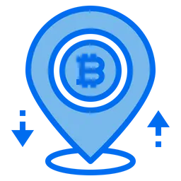 Free Bitcoin-Standort  Symbol