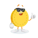 Free Bitcoin Mascot Logo Thumb Pose Mascot Icon