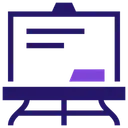 Free Blackboard Whiteboard Education Icon