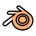 Free Blender Technology Logo Social Media Logo Icon