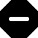 Free Block Octagon Stop Icon