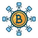 Free Blockchain Technology Bitcoin Icon