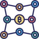 Free Blockchain Rede Bitcoin Ícone