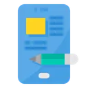 Free Blog Smartphone Content Icon