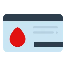Free Blood donor card  Icon