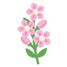 Free Blooming Pink Flower  Icon