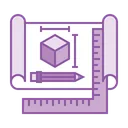 Free Blueprint Plan Dimension Icon