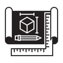 Free Blueprint Plan Dimension Icon