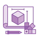 Free Blueprint Plan Dimension Icon