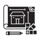 Free Blueprint Plan Dimension Icon