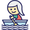 Free Boat Rowing Woman Icon