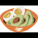 Free Boiled Egg And Avocado Diet Nutrition Icon