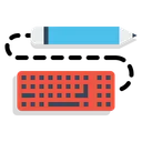 Free Boligrafo Lapiz Teclado Icon